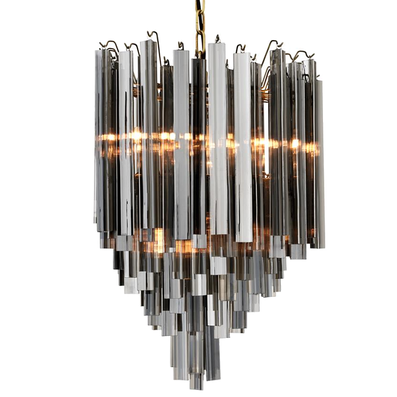 Люстра Chandelier Salerno Латунь Стекло Смок Люстра Chandelier Salerno Латунь Стекло Смок в Орле | Loft Concept