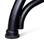 Обеденный стол с прямоугольной столешницей из стекла на черных металлических ножках White Marble варинант исполнения - 6 | Loft Concept в Орле