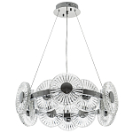 Люстра с круглыми рельефными плафонами Glass Peonies Chrome Chandelier варинант исполнения - 2 | Loft Concept в Орле