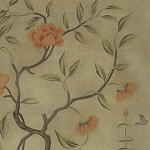 Обои ручная роспись Gustavian Tree of Life Special Colourway on brown Williamsburg варинант исполнения - 1 | Loft Concept в Орле