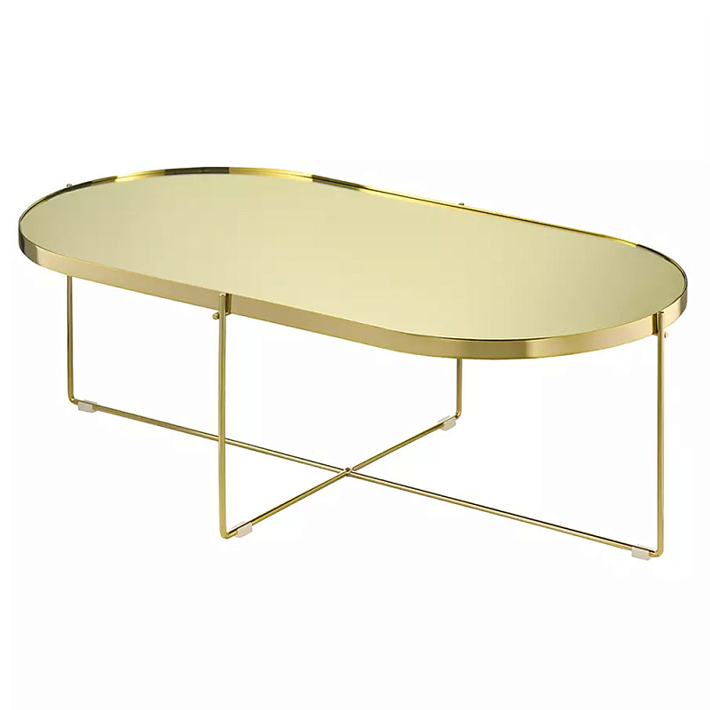 Кофейный столик овальный золотой Modern Mirror Gold Table Золотой Кофейный столик овальный золотой Modern Mirror Gold Table Золотой в Орле | Loft Concept