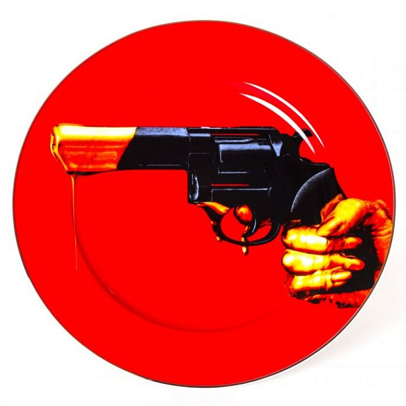 Тарелка Seletti Revolver Красный Черный Тарелка Seletti Revolver Красный Черный в Орле | Loft Concept