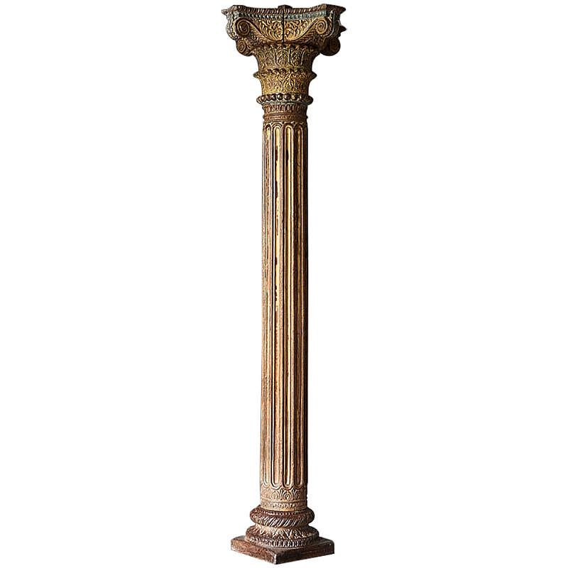 Антикварная колонна из тикового дерева Bhavnagar Antique Column Brown Коричневый Антикварная колонна из тикового дерева Bhavnagar Antique Column Brown Коричневый в Орле | Loft Concept