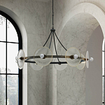 Люстра круглая с литыми стеклянными дисками Olympe Glass Chandelier варинант исполнения - 5 | Loft Concept в Орле