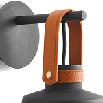 Черное матовое бра с декором под кожу Chestery варинант исполнения - 3 | Loft Concept в Орле