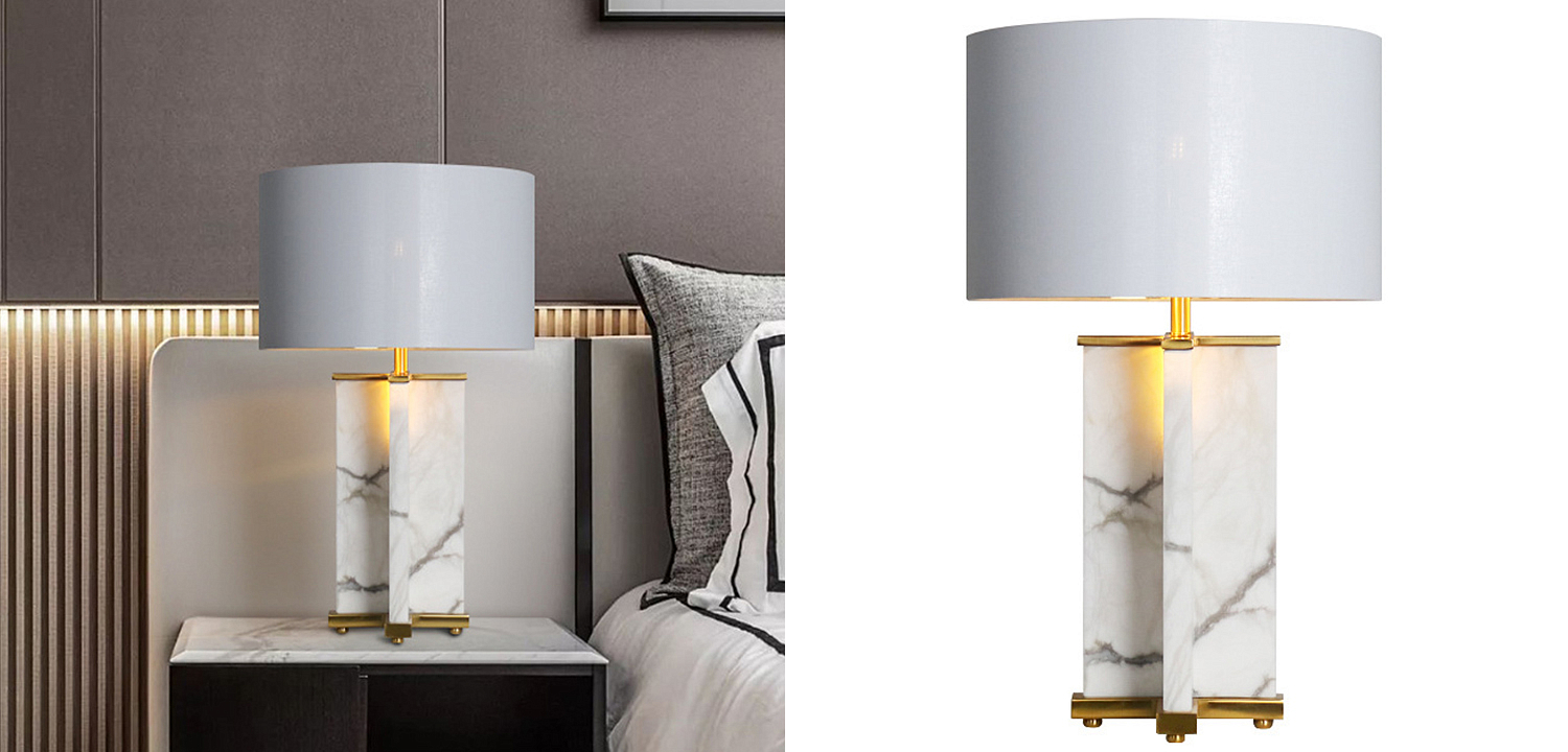Настольная лампа Cecily Marble Table Lamp Настольная лампа Cecily Marble Table Lamp - Loft-Concept в Орле