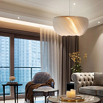 Подвесной светильник с белыми изящными декоративными лепестками Volumetric Petal Lamp варинант исполнения - 4 | Loft Concept в Орле