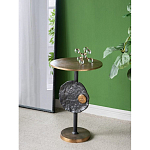 Столик приставной с абстрактным основанием и акцентом в виде золотистого диска Heavenly Space варинант исполнения - 6 | Loft Concept в Орле