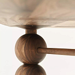 Обеденный стол деревянный с круглыми декоративными элементами на ножках Koko варинант исполнения - 3 | Loft Concept в Орле