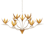 Люстра с плафонами в виде цветов Golden Bird of Paradise варинант исполнения - 4 | Loft Concept в Орле