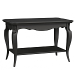 Стол журнальный черный из массива бука с полкой в стиле прованс Black Provence варинант исполнения - 1 | Loft Concept в Орле