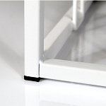 Пуф квадратный фиолетовый велюр на белом металлическом основании Celeste Purple варинант исполнения - 4 | Loft Concept в Орле