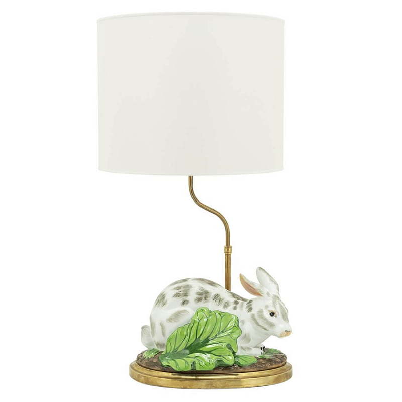 Настольная лампа ABHIKA LAMPTABLE RABBIT Зеленый Золотой Белый в Орле | Loft Concept 