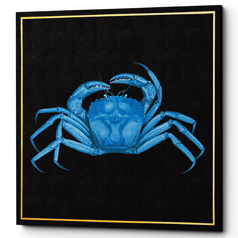 Постер Blue Crab Poster Черный Морская синь Постер Blue Crab Poster Черный Морская синь в Орле | Loft Concept
