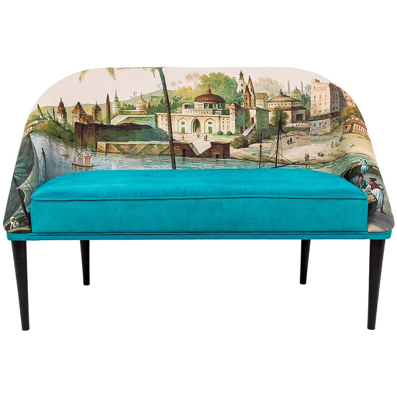 Диван Sofa Benares Бирюзовый Бежево-серый Диван Sofa Benares Бирюзовый Бежево-серый в Орле | Loft Concept