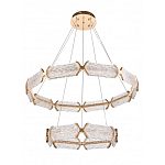 Люстра с 2-мя кольцами с текстурным природным рисунком IceFlame варинант исполнения - 1 | Loft Concept в Орле