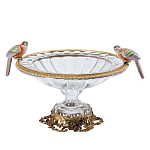 Чаша стеклянная с фигурками разноцветных попугаев на ободке 41 Eden Garden варинант исполнения - 1 | Loft Concept в Орле