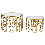 Набор из двух столов из металла Brass Symphony Moon варинант исполнения - 2 | Loft Concept в Орле