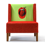 FUN Armchair "Chili Pepper" Red Дизайнерское кресло с цветным принтом варинант исполнения - 1 | Loft Concept в Орле
