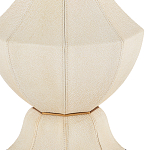 Настольная лампа с фактурным конусовидным абажуром и кожаным каркасом Malifis варинант исполнения - 1 | Loft Concept в Орле