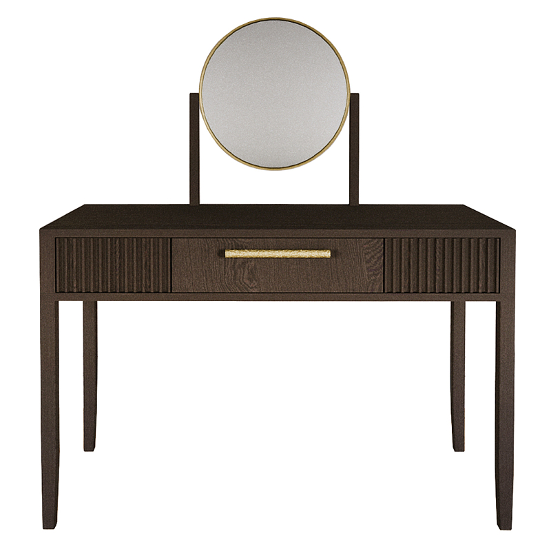 Туалетный Стол с зеркалом Primo Темный орех Орех Золотой в Орле | Loft Concept 