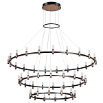 Люстра подвесная с тремя круглыми ярусами и цилиндрическими плафонами Arnaut Light варинант исполнения - 2 | Loft Concept в Орле