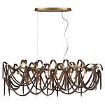 Люстра подвесная линейная с переплетенными металлическими лентами и цепочками Atlantis Chain варинант исполнения - 4 | Loft Concept в Орле