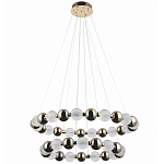 Светодиодная двухъярусная кольцевая люстра Crystal Globule Chandelier Gold варинант исполнения - 2 | Loft Concept в Орле