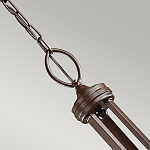 Люстра с белыми тканевыми абажурами в прозрачных стеклянных цилиндрах Kichler варинант исполнения - 15 | Loft Concept в Орле