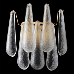 Бра с подвесками из рифленного стекла в форме капель Textured Glass варинант исполнения - 3 | Loft Concept в Орле