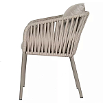 Стул серо-бежевый с декоративным плетением на спинке и подлокотниках Chair Weave варинант исполнения - 6 | Loft Concept в Орле