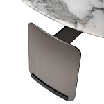 Столик журнальный с круглой мраморной столешницей на трех опорах Marble Stone Drawing варинант исполнения - 7 | Loft Concept в Орле