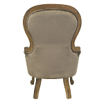 Кресло с мягкой обивкой из коричневого велюра на 4-х деревянных ножках Evelyn Classical Armchair варинант исполнения - 2 | Loft Concept в Орле