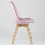 Стул с мягким велюровым сиденьем Arvika Pink варинант исполнения - 2 | Loft Concept в Орле