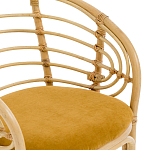 Кресло из ротанга с сиденьем из велюра Vini Rattan Armchair варинант исполнения - 5 | Loft Concept в Орле