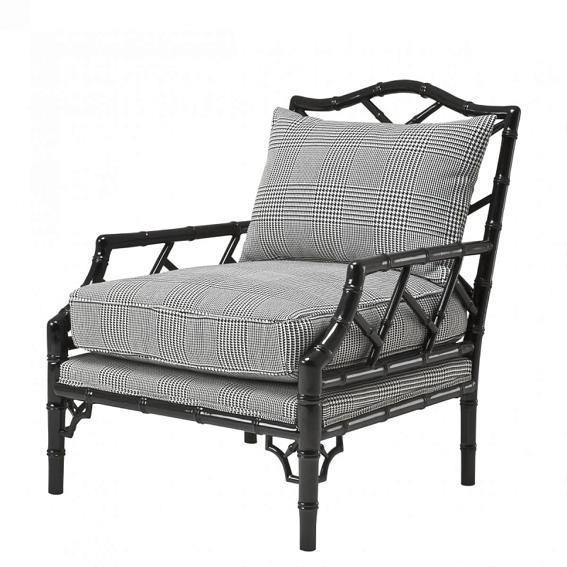 Кресло Eichholtz Chair Morgan Черный Черно-белый в Орле | Loft Concept 
