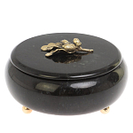 Шкатулка круглая из натурального камня змеевик Stone Casket варинант исполнения - 2 | Loft Concept в Орле