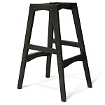 Барный стул со спинкой и подлокотниками на 4-х черных ножках Douglas Rhombus Коричневый Велюр варинант исполнения - 5 | Loft Concept в Орле