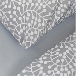 Постельное белье серого цвета с рисунком 200х220 см Blossom Essence варинант исполнения - 3 | Loft Concept в Орле