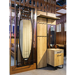 Зеркало овальное в металлической оправе в стиле лофт Urban Style Space варинант исполнения - 4 | Loft Concept в Орле