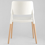 Пластиковый стул на ножках из массива бука Ferret White 4 шт варинант исполнения - 6 | Loft Concept в Орле