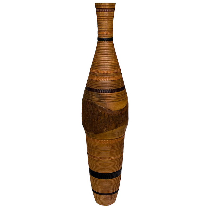 Ваза деревянная Brown Vase of Thailand Коричневый в Орле | Loft Concept 
