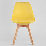 Стул с основой из пластика и мягким сиденьем Arvika Yellow варинант исполнения - 2 | Loft Concept в Орле