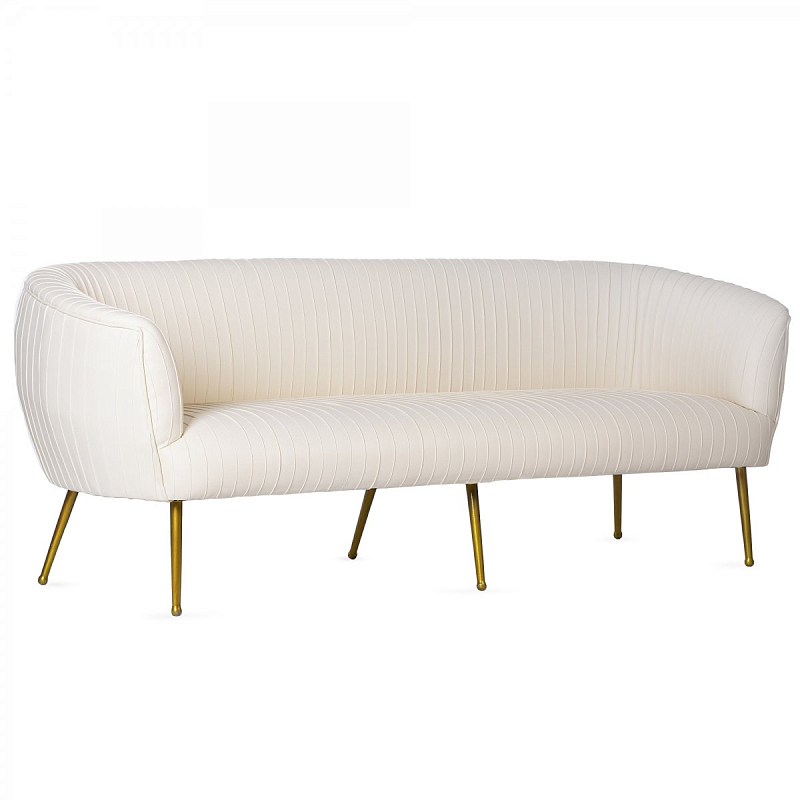 Софа Souffle Settee Leather ivory leather Белый Бронза Софа Souffle Settee Leather ivory leather Белый Бронза в Орле | Loft Concept
