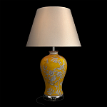 Настольная лампа желтая с изображением белых птиц Flight Among Acacia варинант исполнения - 2 | Loft Concept в Орле