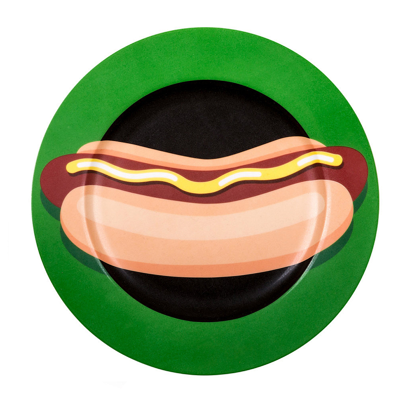 Тарелка Seletti Porcelain Plate Hot Dog Зеленый Тарелка Seletti Porcelain Plate Hot Dog Зеленый в Орле | Loft Concept