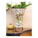 Ваза из фарфора с бронзовой стрекозой  Paradise Dragonfly варинант исполнения - 7 | Loft Concept в Орле