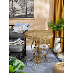 Столик приставной золотистый с орнаментом на столешнице Tanzania варинант исполнения - 4 | Loft Concept в Орле