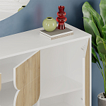 Комод с 3-мя дверцами и выдвижным ящиком цвета светлый дуб SPARK CONSOLE WHITE варинант исполнения - 4 | Loft Concept в Орле