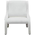 Дизайнерское кресло белое в мягкой велюровой обивке Granger Armchair White варинант исполнения - 2 | Loft Concept в Орле